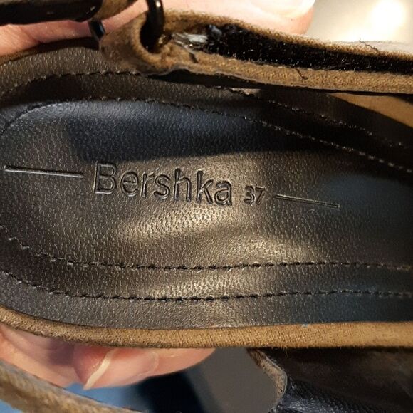 NEW Bershka 37 Brown Pointy Toe Slingback Heels - Picture 10 of 11